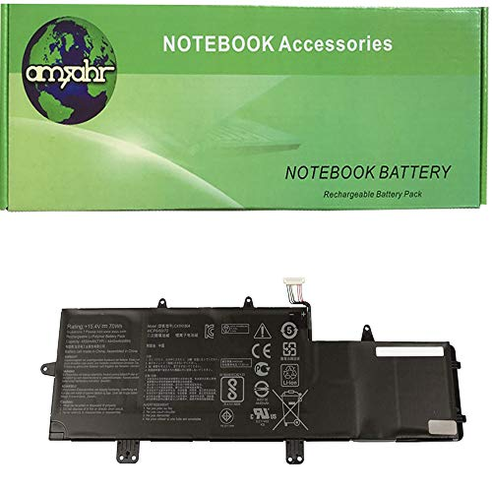 Amsahr Náhradní baterie pro notebooky Asus C41N1804, 0B200-02980100, UX480, UX450FD-BE042R, ZenBook Pro 14 UX480FD-BE055T